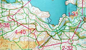 Ski-o in Grönklitt - map