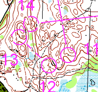 Map - part of H21 course Fäbodloppet