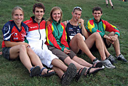 WOC Eva and runners from Mora (Zsolt, Indre, Martin and Simonas)