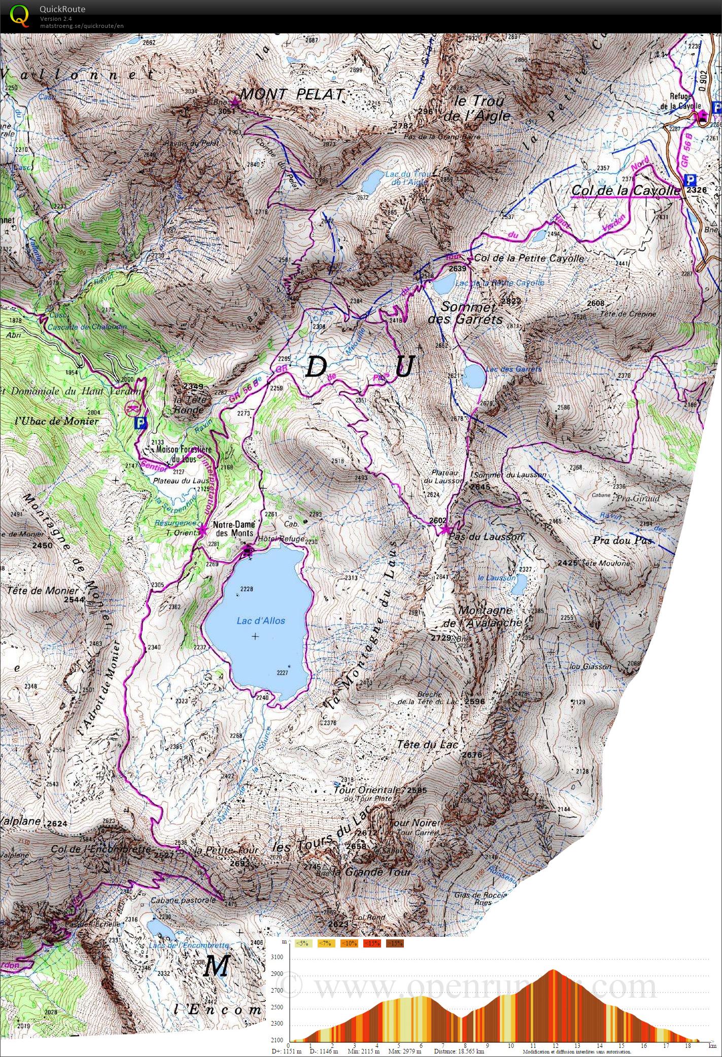 Mont Pelat 3051m hike/run (07/07/2015)